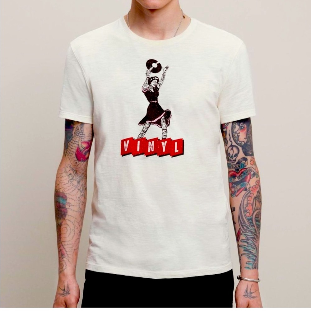 John Varvatos Medium Retro Vinyl Record Tee
